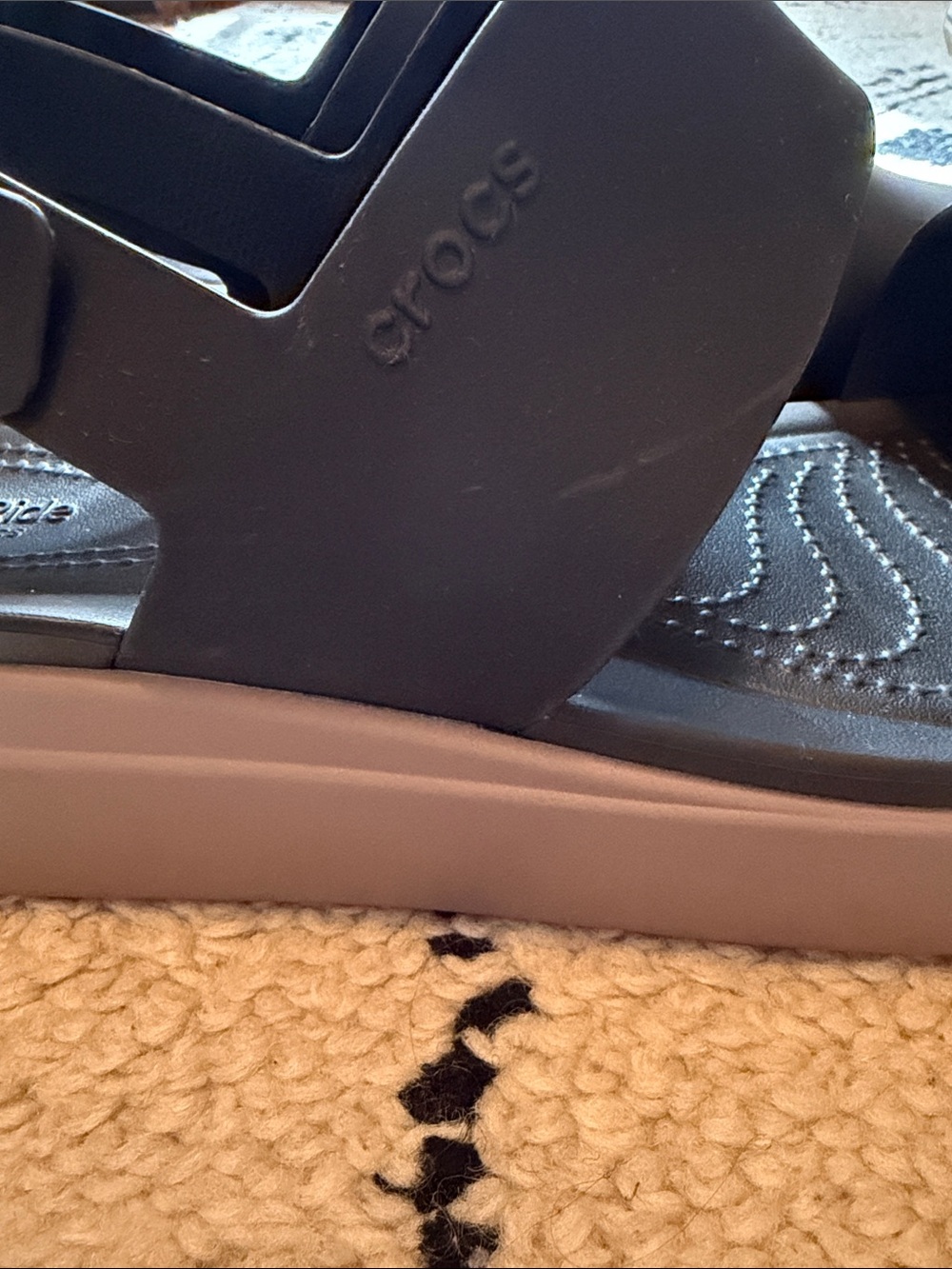 CROCS Brooklyn LiteRide Platform Sandals in Brown and Black - Picture 5 of 7